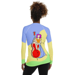 Women's Rash Guard with Contrabass Design