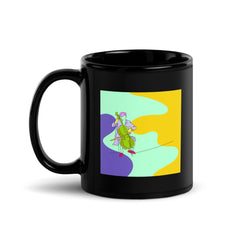 Contrabass Line Black Glossy Mug - Beyond T-shirts