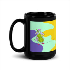 Contrabass Line Black Glossy Mug - Beyond T-shirts