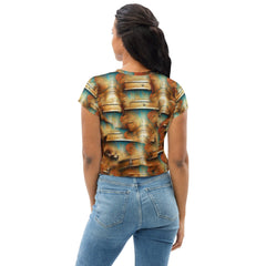 Cosmic Carousel All-Over Print Crop Tee - Beyond T-shirts