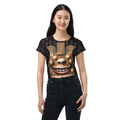 Cosmic Carousel All-Over Print Crop Tee - Beyond T-shirts