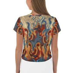 Cosmic Celebration All-Over Print Crop Tee - Beyond T-shirts