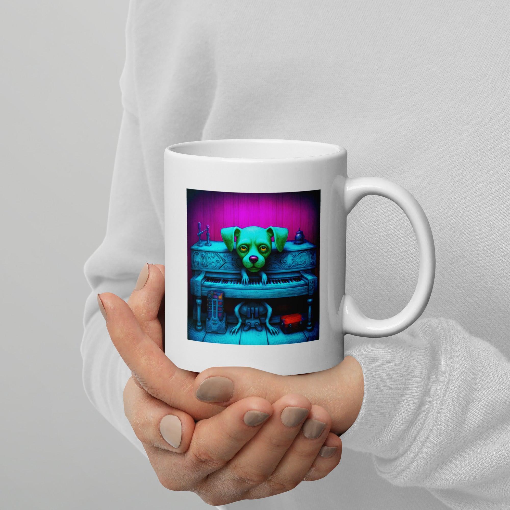 Cosmic Chaos White Glossy Mug - Beyond T-shirts