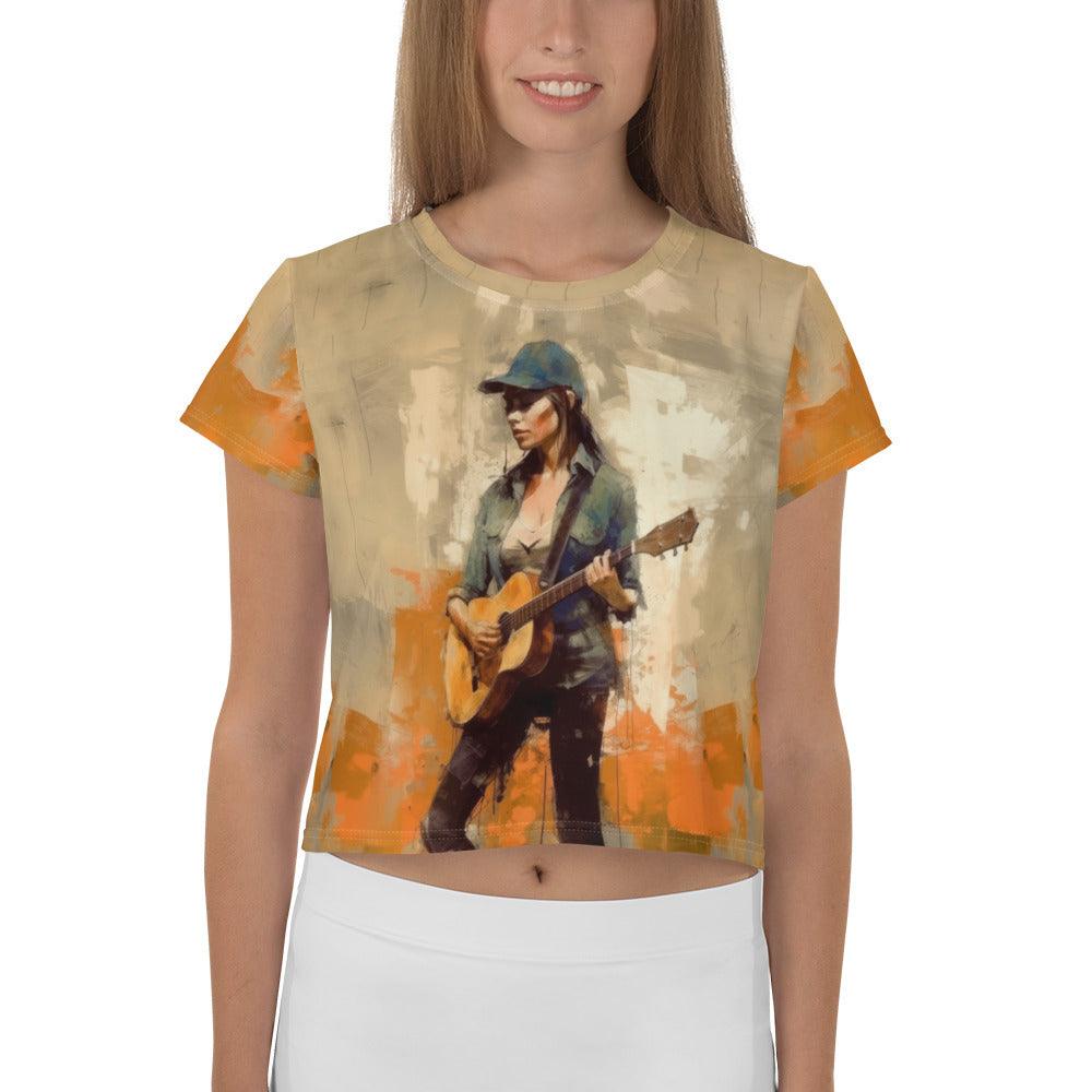 Country Portraits All-Over Print Crop Tee - Beyond T-shirts