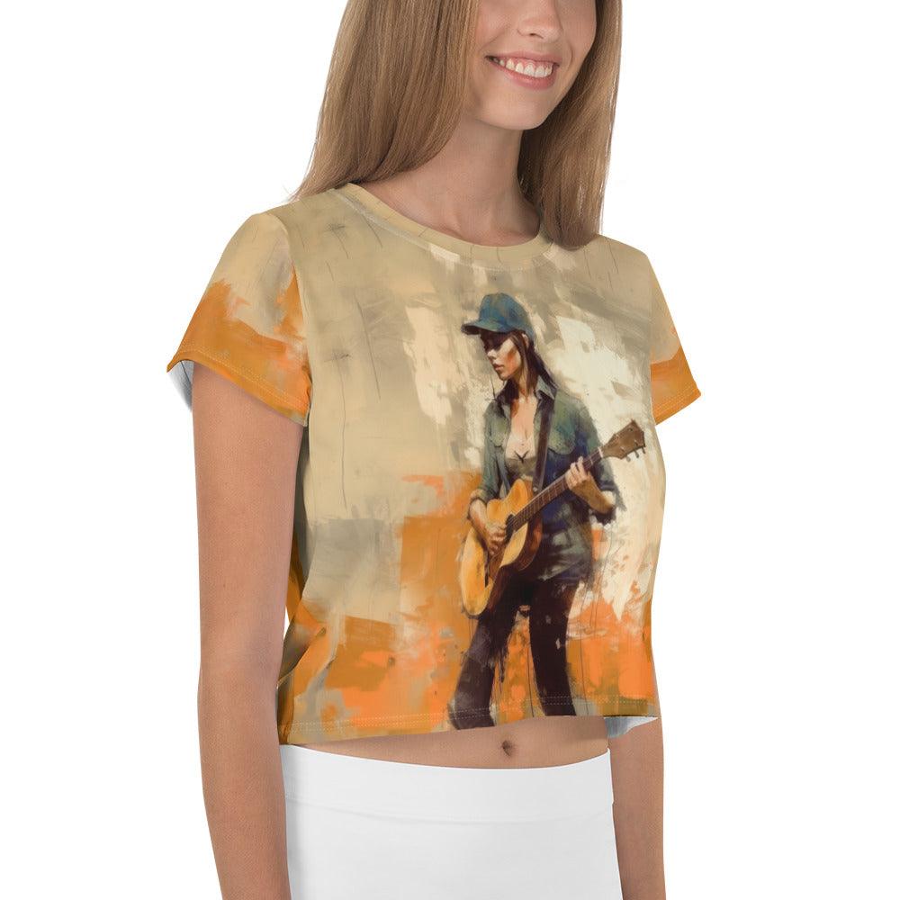 Country Portraits All-Over Print Crop Tee - Beyond T-shirts