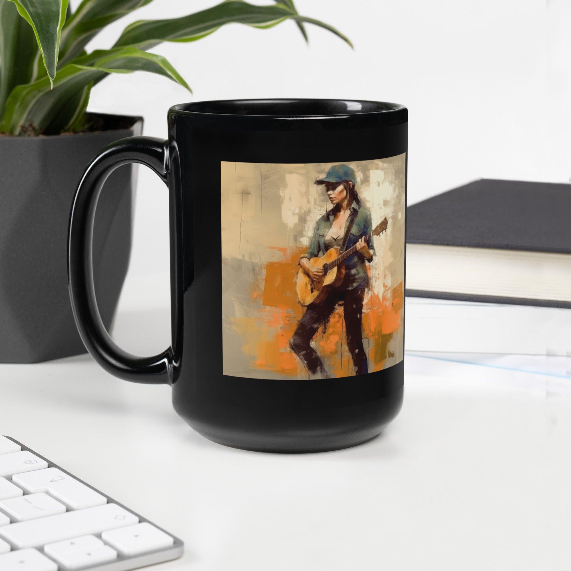 Country Portraits Black Glossy Mug - Beyond T-shirts