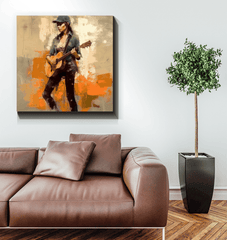 Sophisticated Country Portraits Wrapped Canvas in office space