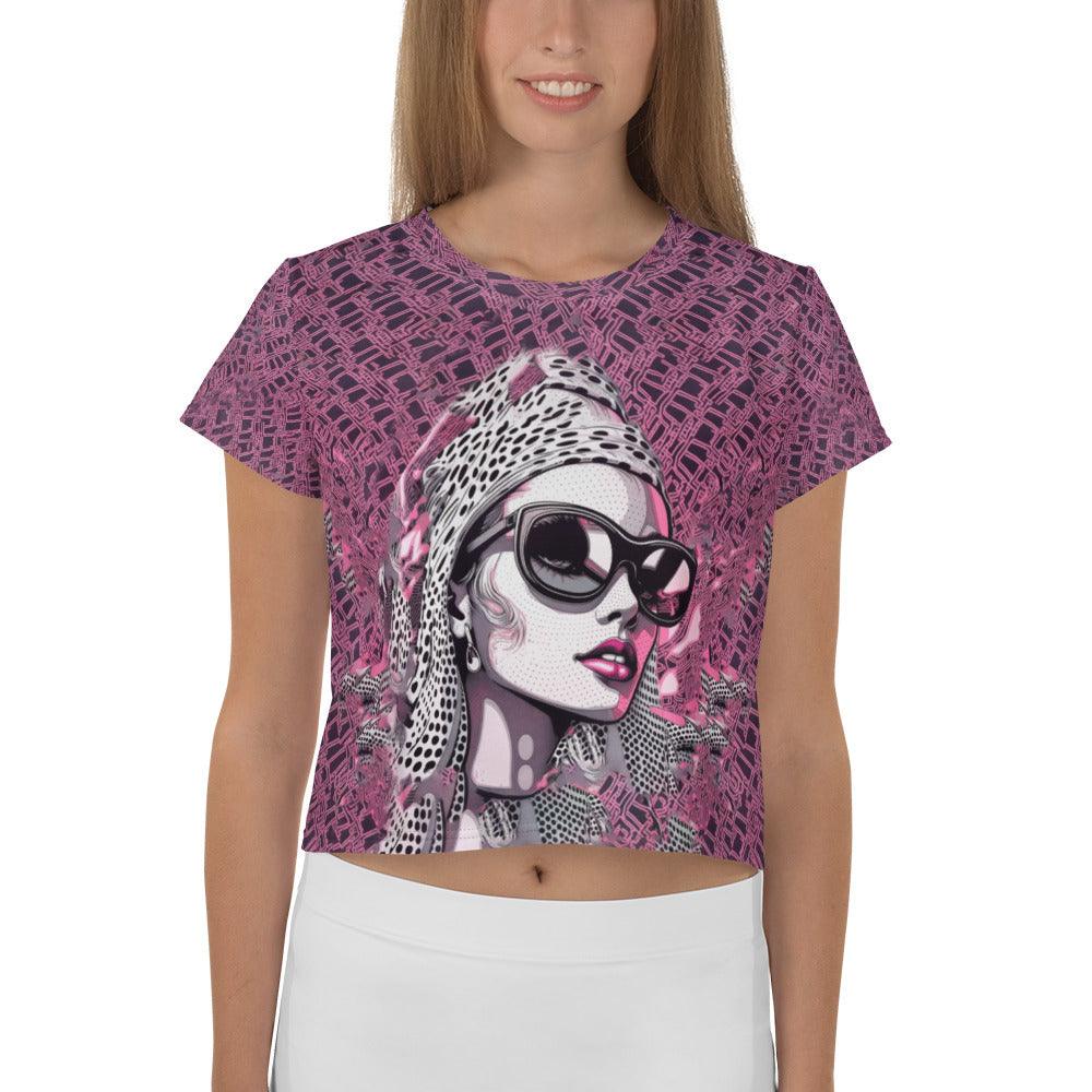 Creative Chronicles All-Over Print Crop Tee - Beyond T-shirts