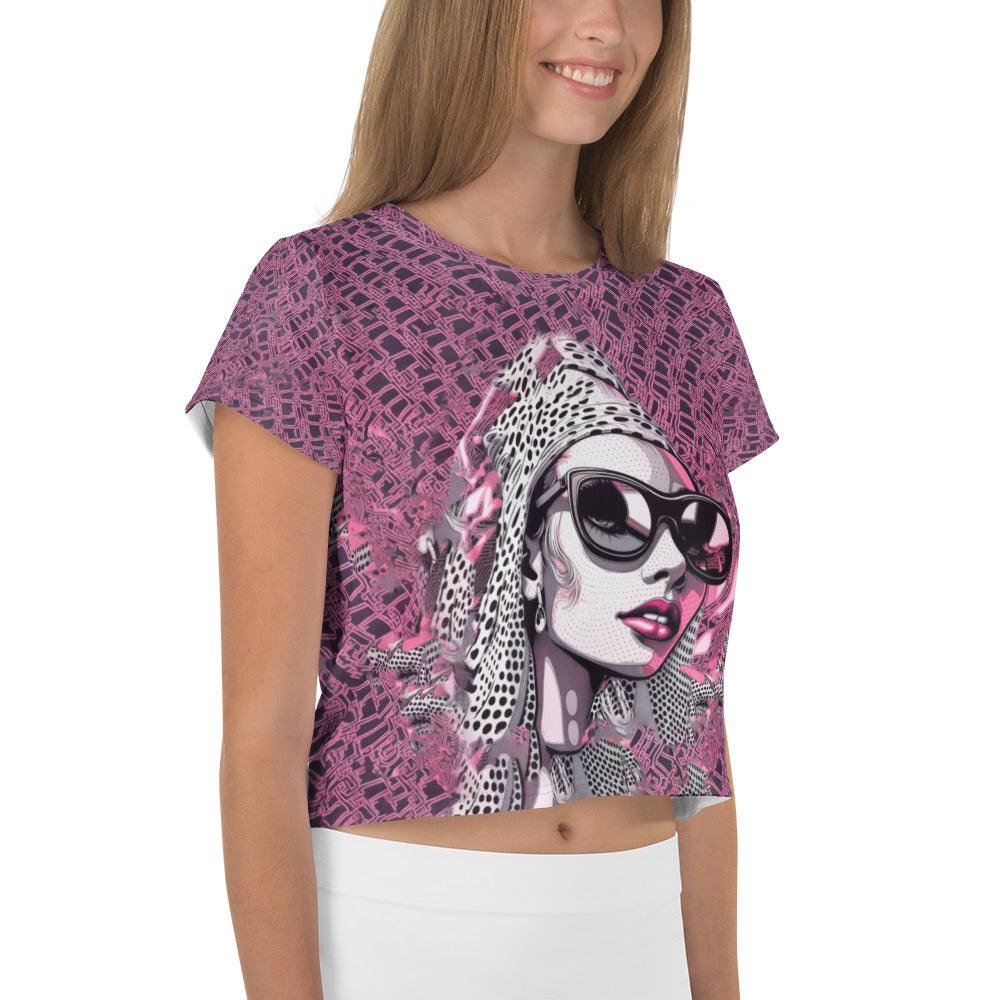 Creative Chronicles All-Over Print Crop Tee - Beyond T-shirts