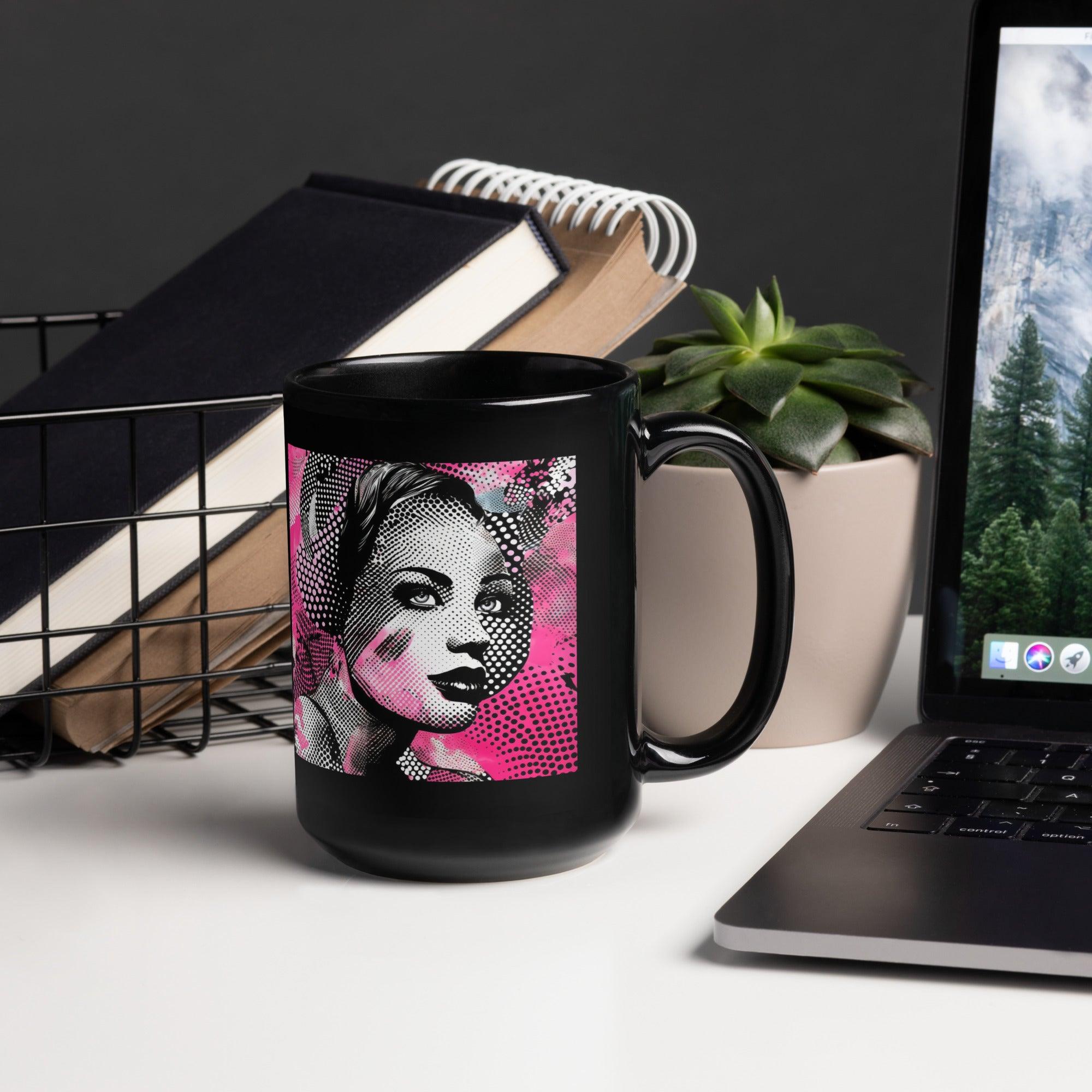 Stylish coffee mug with artistic design