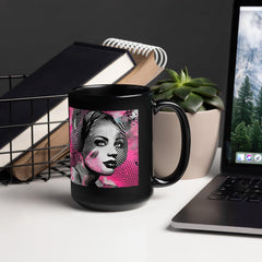 Stylish coffee mug with artistic design