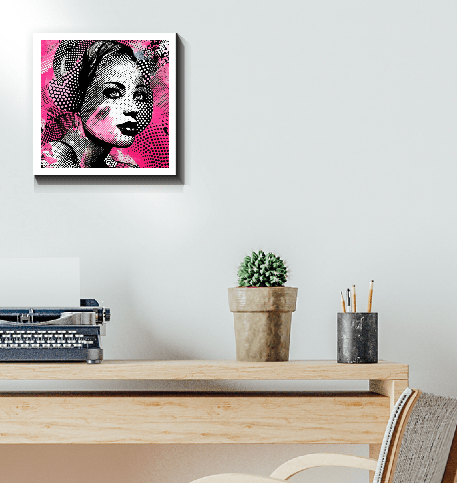 Unique abstract design on wrapped canvas