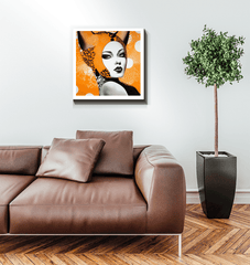 Colorful canvas print of Creative Curiosities for modern decor