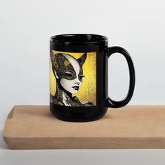 Elegant black glossy tea mug by Creative Current.