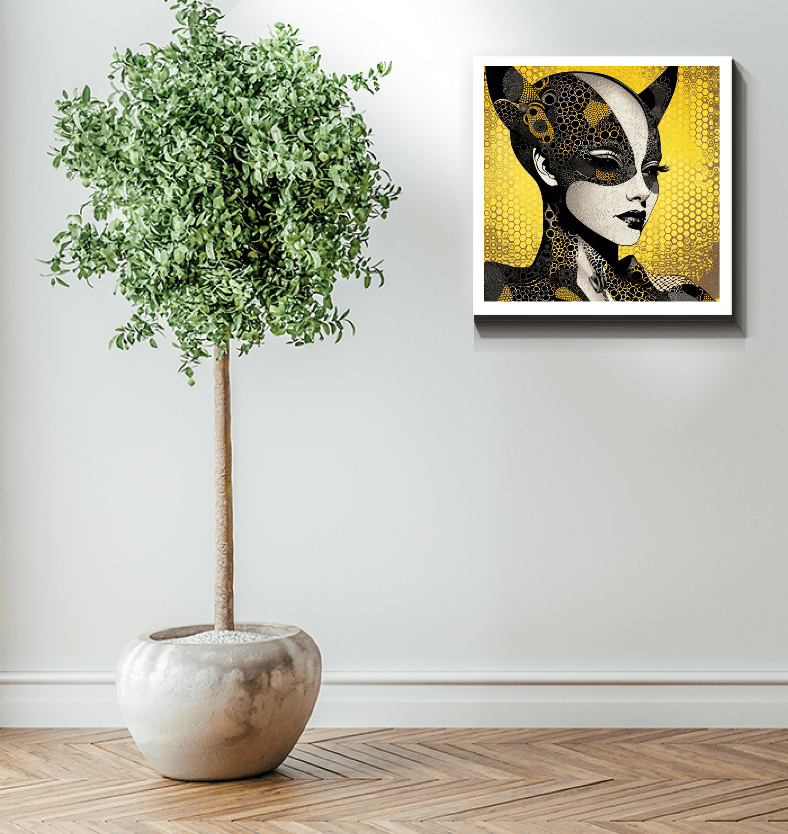 Vibrant colors of the Creative Current Wrapped Canvas artwork.