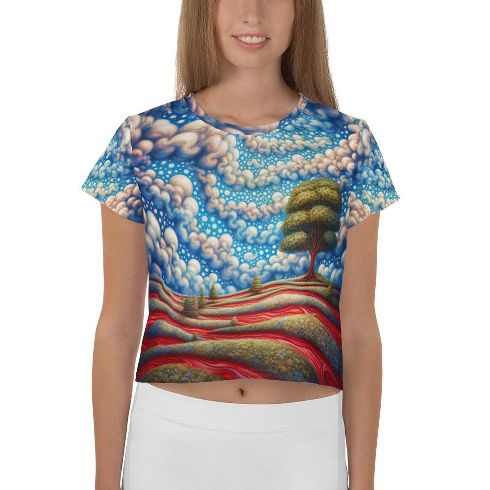 Creative Liberties All-Over Print Crop Tee - Beyond T-shirts