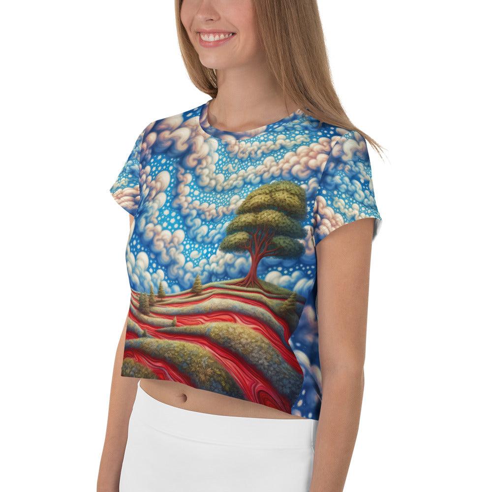 Creative Liberties All-Over Print Crop Tee - Beyond T-shirts