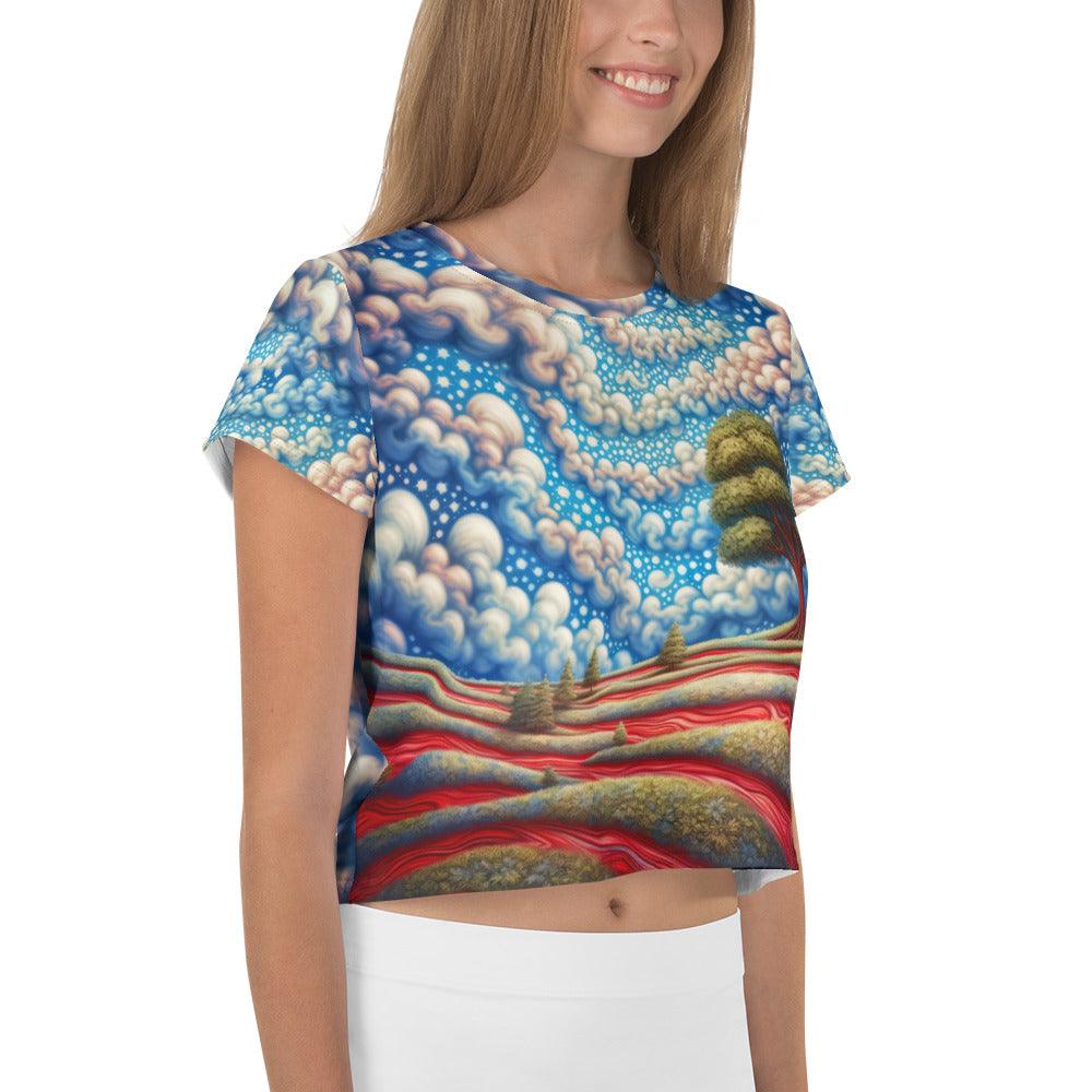 Creative Liberties All-Over Print Crop Tee - Beyond T-shirts