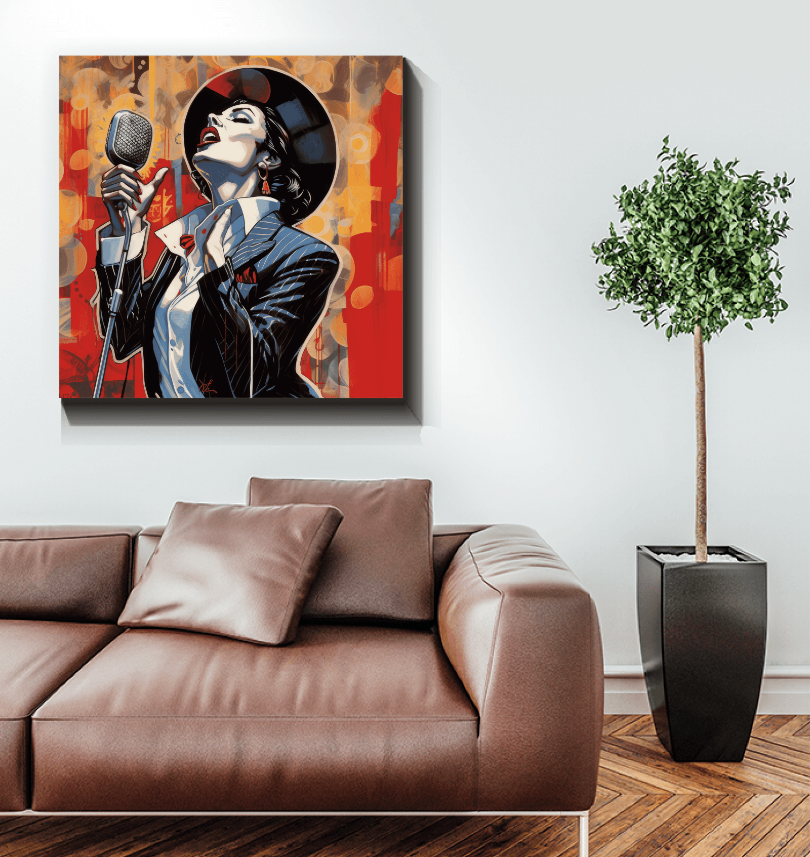 Vibrant wrapped canvas symbolizing creativity & diversity.