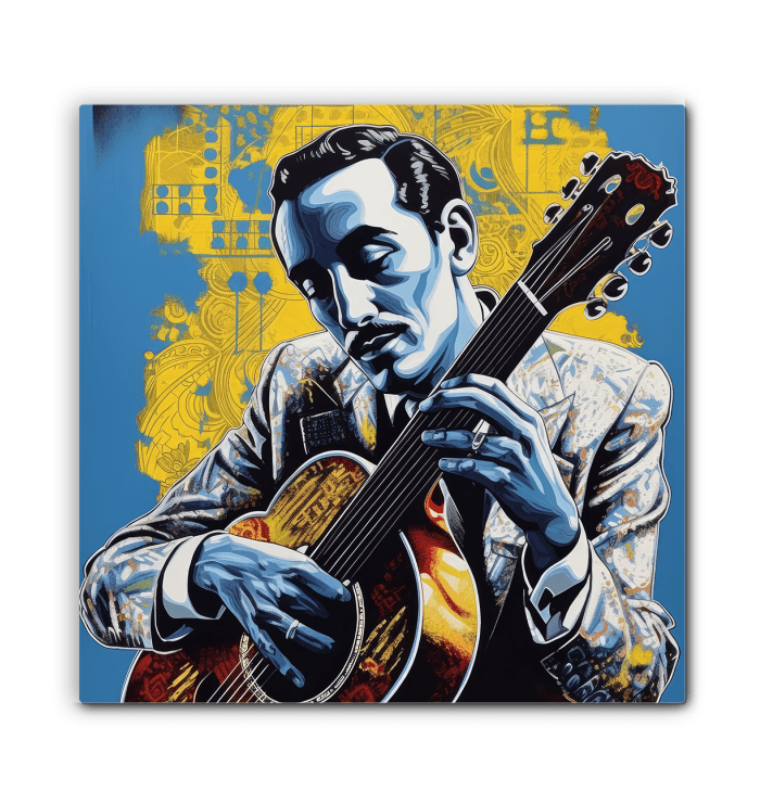 Essential pop music guitar canvas artwork.