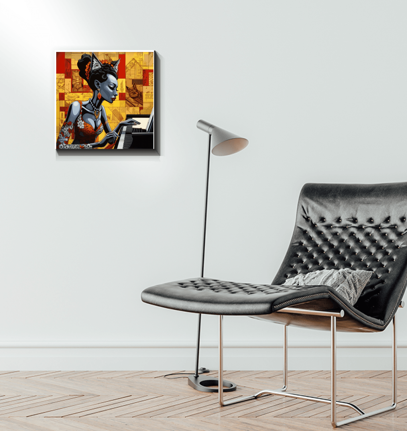 Bright and bold Creativity Transforms Reality wrapped canvas art.