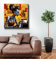 Inspirational wrapped canvas depicting abstract transformation.