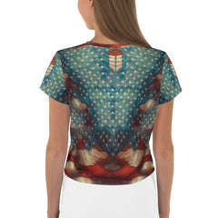 Crimson Canvas All-Over Print Crop Tee - Beyond T-shirts