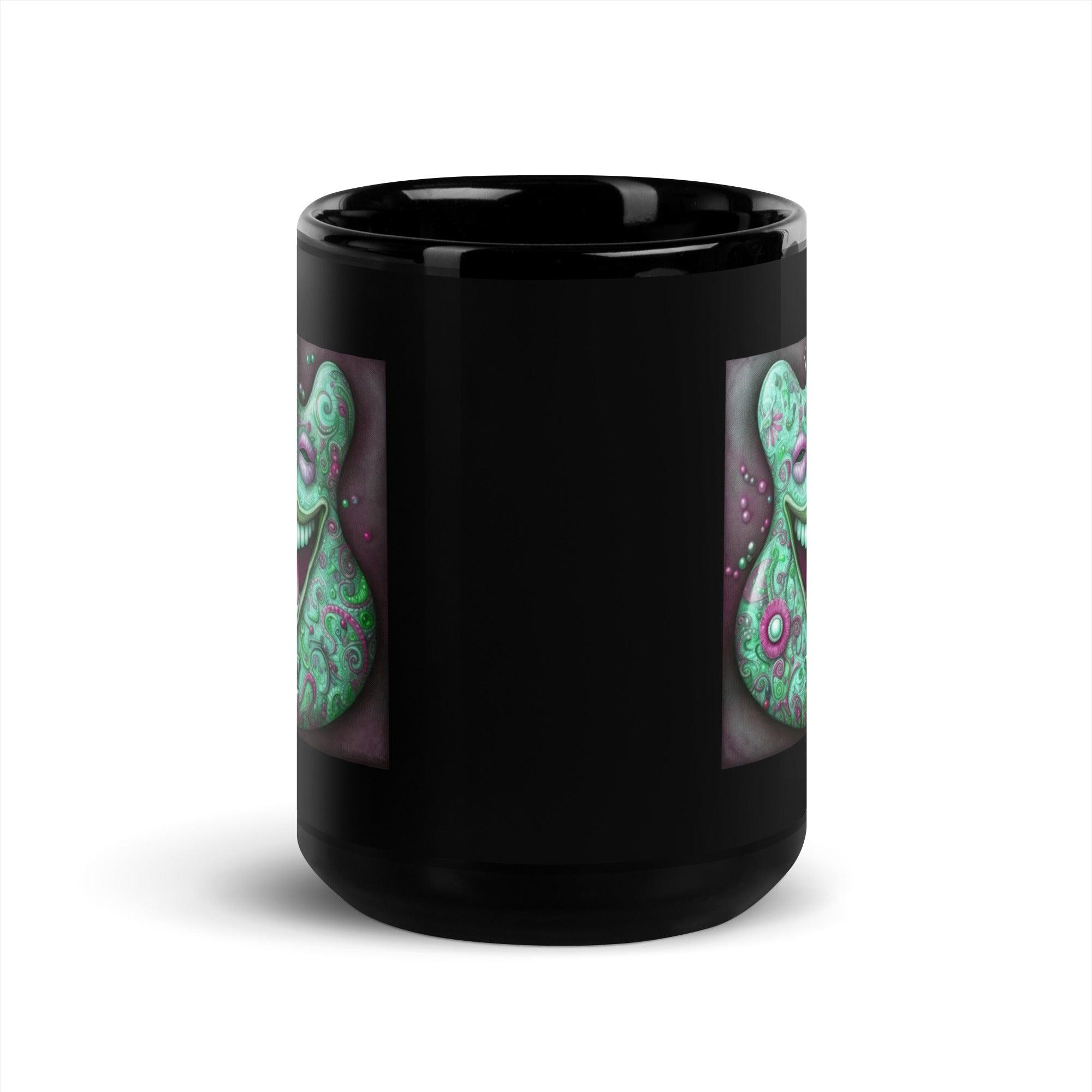 Crimson Canvas Black Glossy Mug - Beyond T-shirts