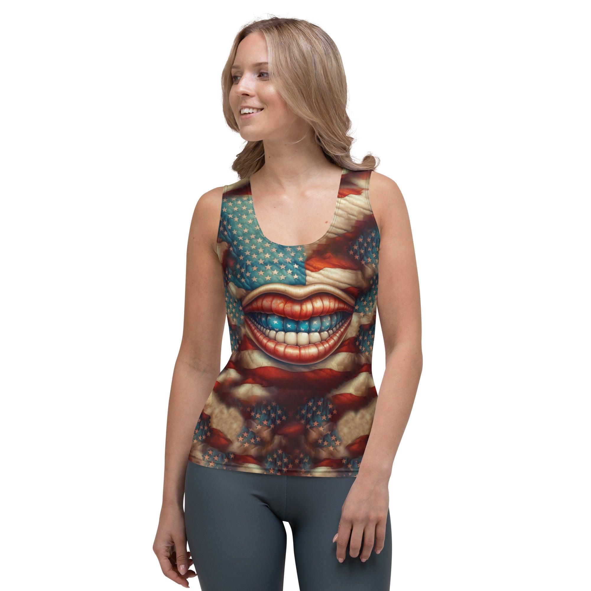 Crimson Canvas Sublimation Cut & Sew Tank Top - Beyond T-shirts