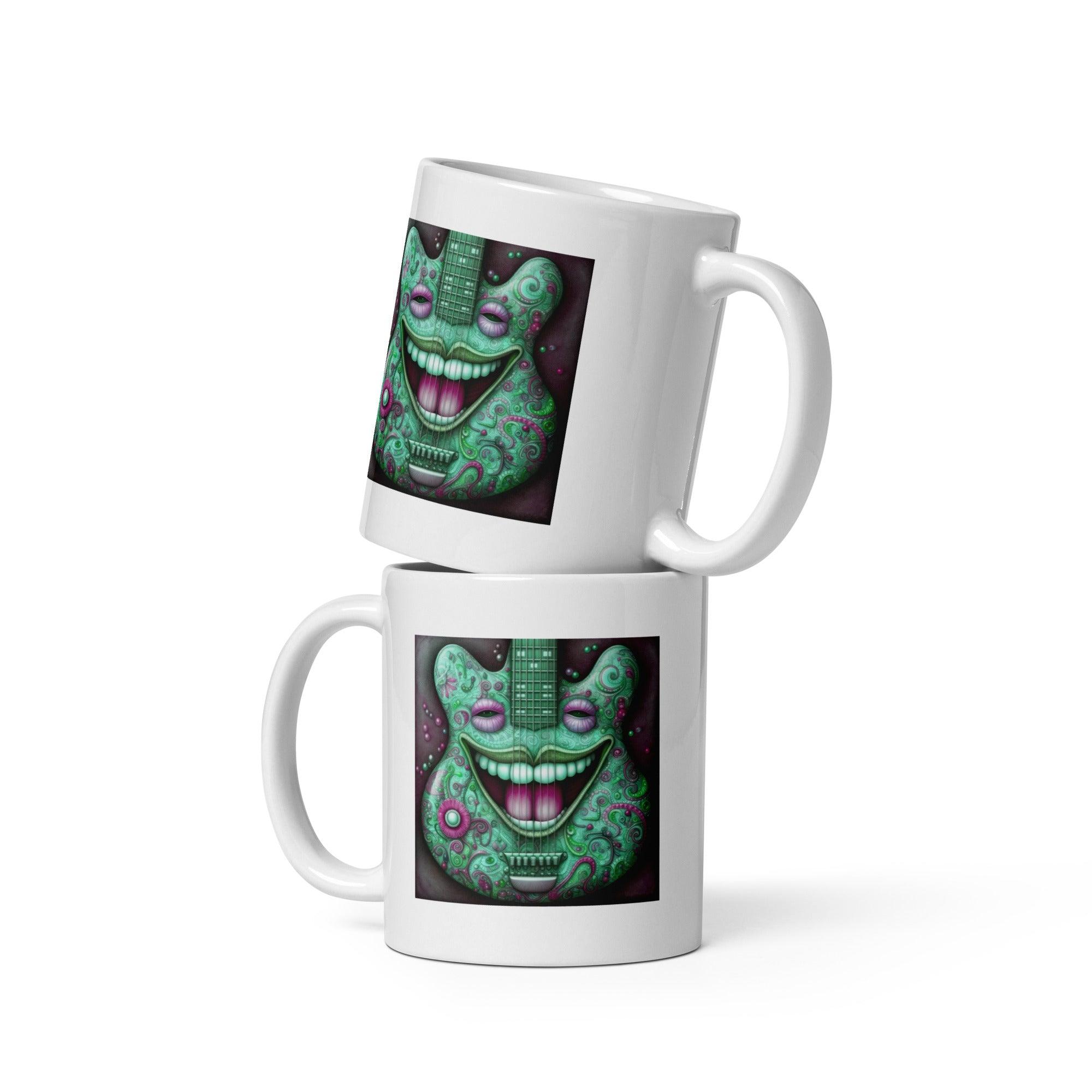 Crimson Canvas White Glossy Mug - Beyond T-shirts