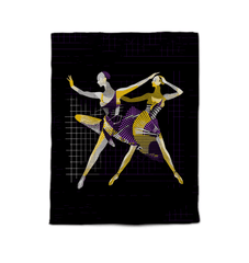 Cozy and artistic twin comforter showcasing a dazzling dance form, ideal for modern decor.