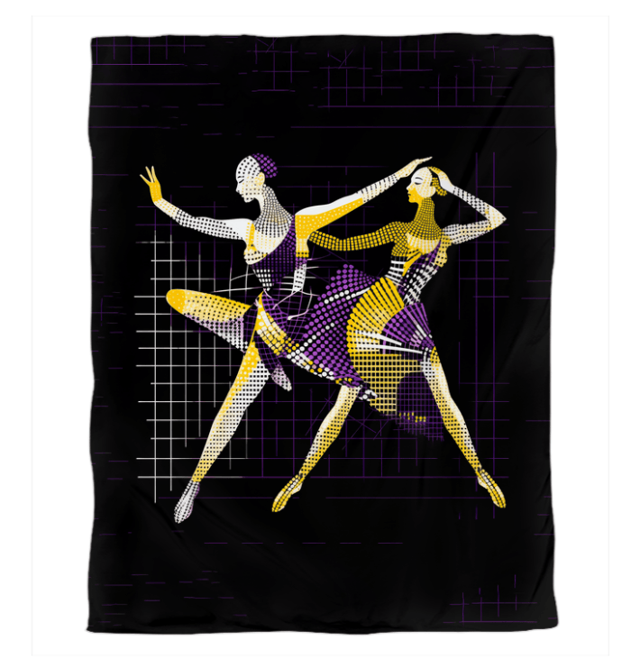 Elegant duvet cover featuring a feminine dance form design, perfect for modern decor.