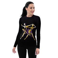 Dazzling Feminine Dance Form Women's Rash Guard - Beyond T-shirts