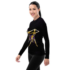 Dazzling Feminine Dance Form Women's Rash Guard - Beyond T-shirts