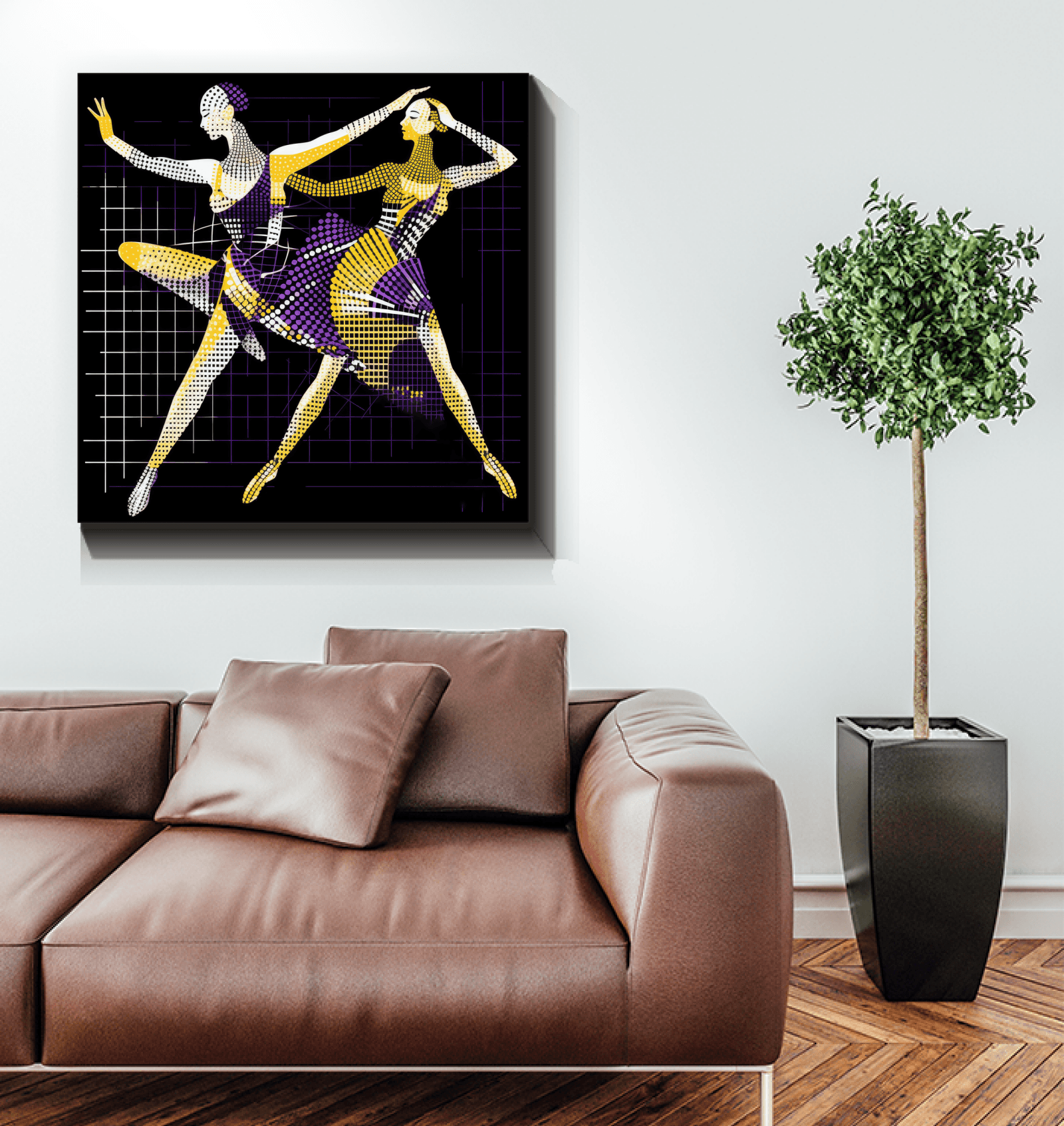 Dazzling Feminine Dance Form Wrapped Canvas - Beyond T-shirts