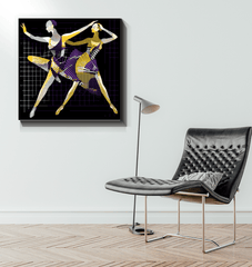 Dazzling Feminine Dance Form Wrapped Canvas - Beyond T-shirts