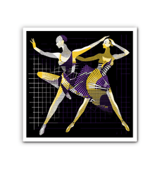 Dazzling Feminine Dance Form Wrapped Canvas - Beyond T-shirts