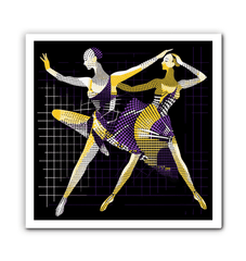 Dazzling Feminine Dance Form Wrapped Canvas - Beyond T-shirts