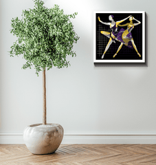 Dazzling Feminine Dance Form Wrapped Canvas - Beyond T-shirts