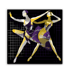 Dazzling Feminine Dance Form Wrapped Canvas - Beyond T-shirts