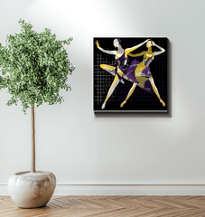 Dazzling Feminine Dance Form Wrapped Canvas - Beyond T-shirts