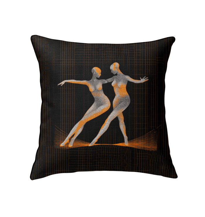 Decorative indoor pillow inspired by women's dance wear