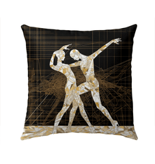 Outdoor setting with the Delightful Balletic Attire Outdoor Pillow adding charm and comfort.