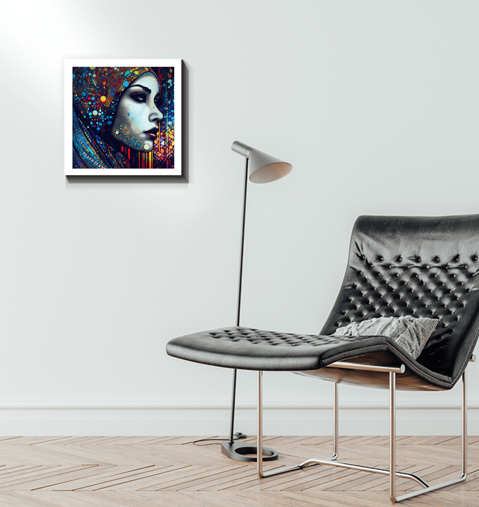 Doodle Daze III wrapped canvas art piece in vibrant colors.