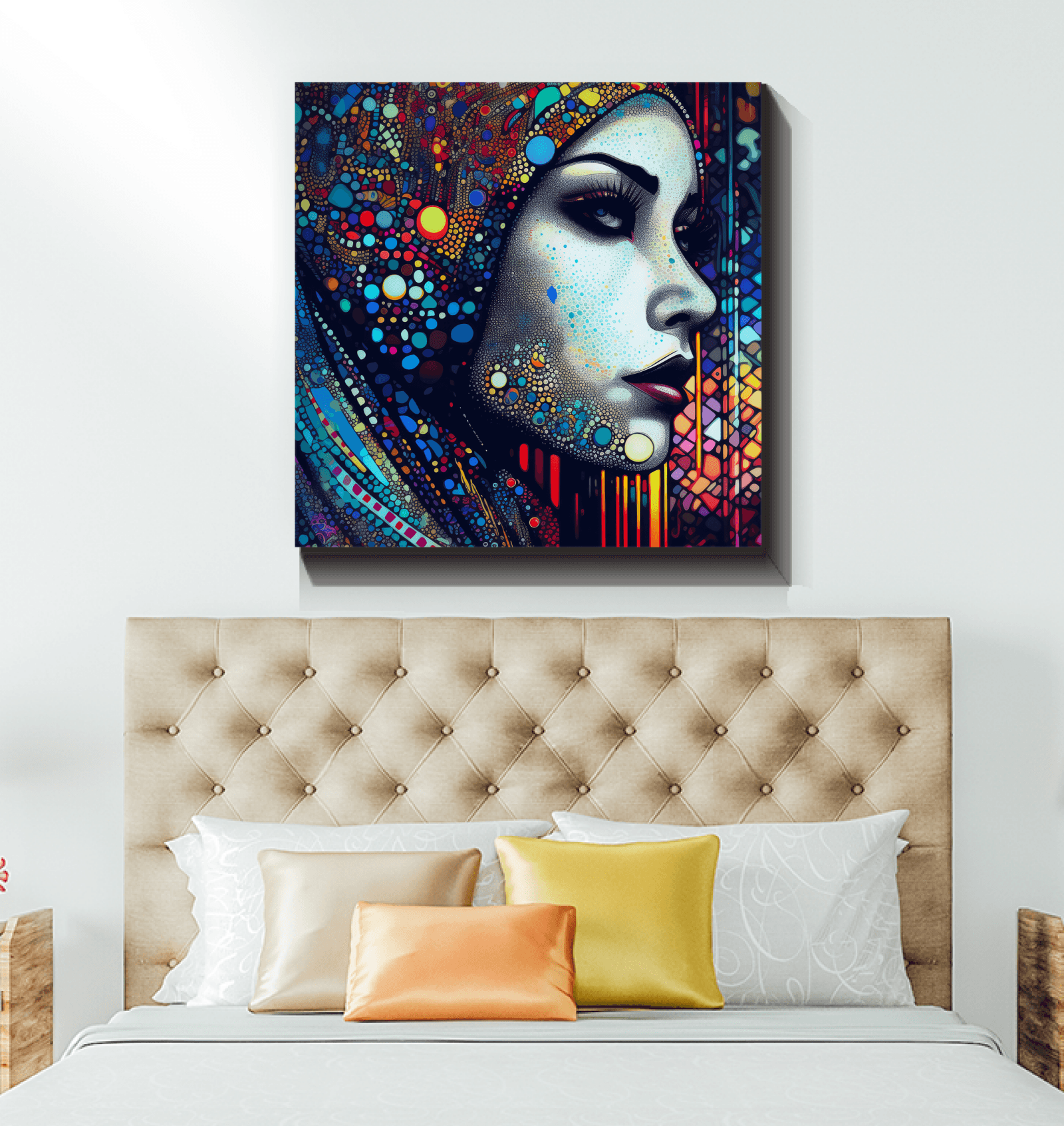 Stylish Doodle Daze III wrapped canvas for trendy room decor.