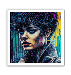 Hand-painted Doodle Daze Wrapped Canvas with splashes of bright hues.