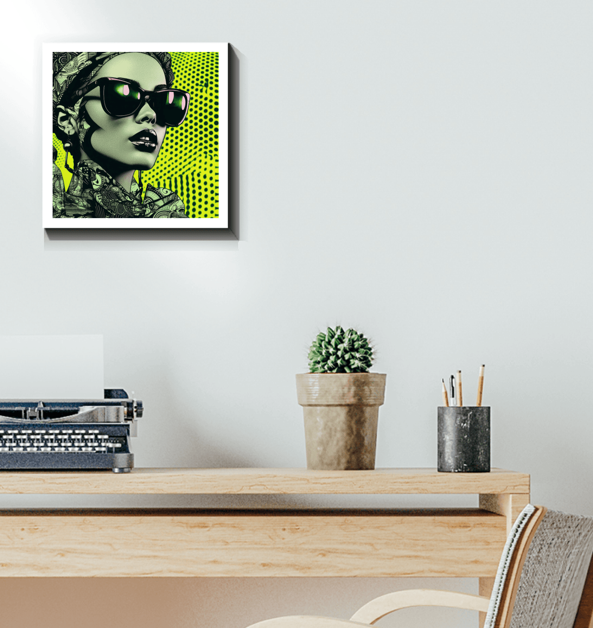 Abstract Sketches on Canvas - Angle Shot