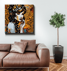 Versatile doodle art piece on canvas, suitable for any room.