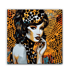 Colorful doodle art on canvas for modern home decor.