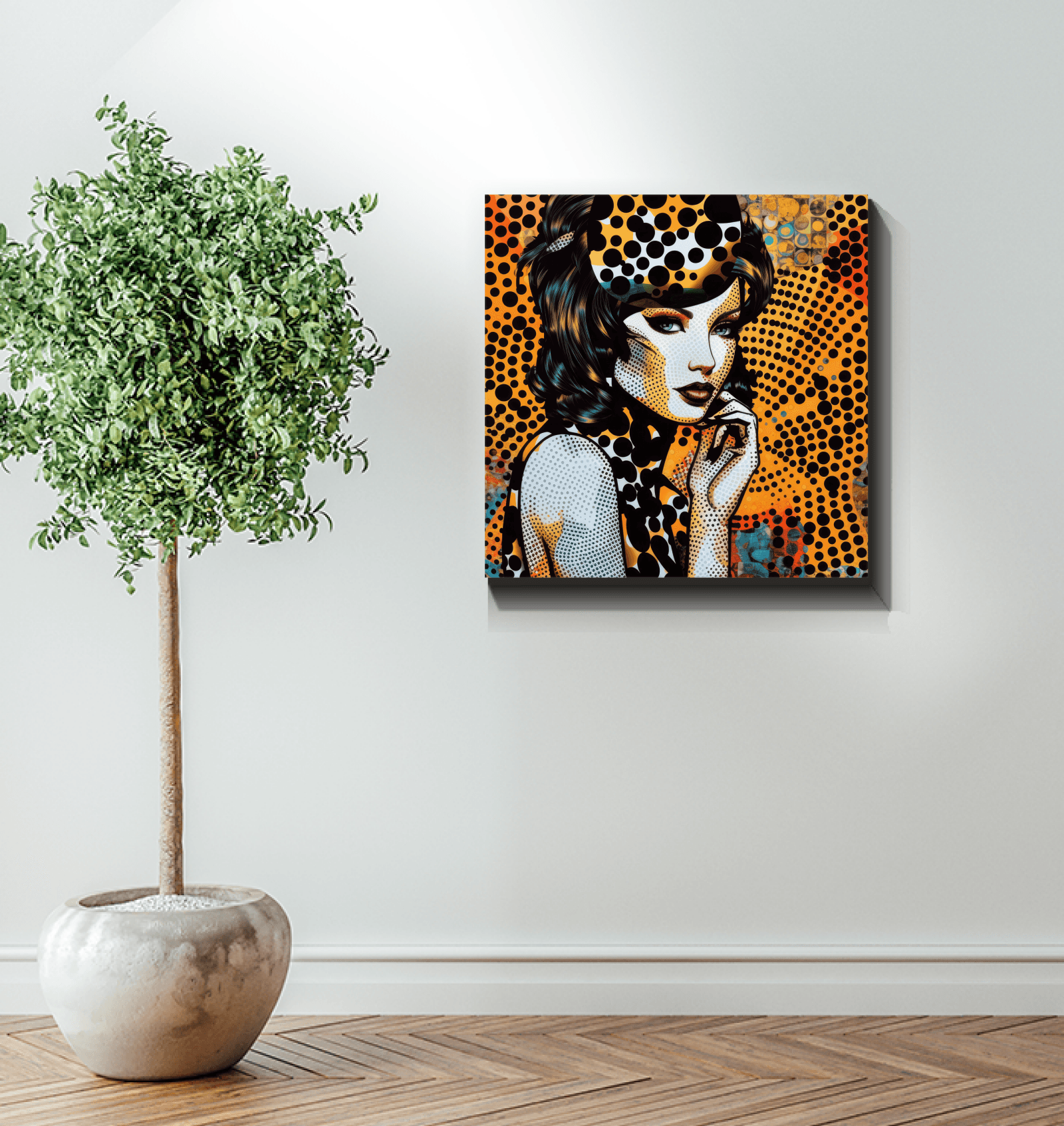 Inspirational doodle artwork on wrapped canvas for gallery wall.